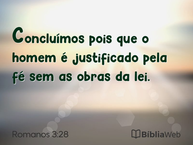 Romanos 3:28 em imagem para compartilhar