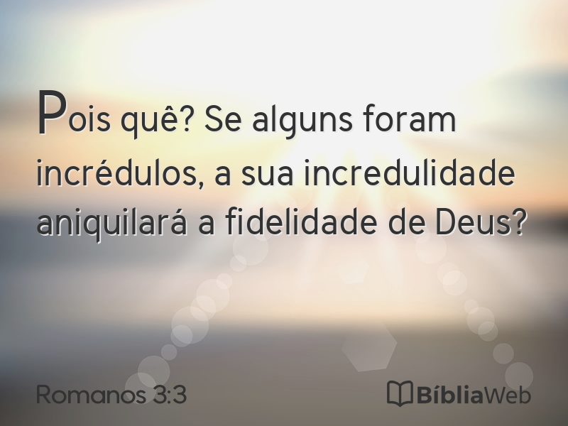 Romanos 3:3 em imagem para compartilhar
