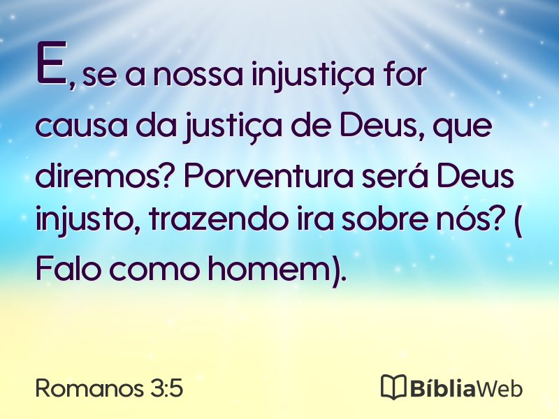 Romanos 3:5 em imagem para compartilhar