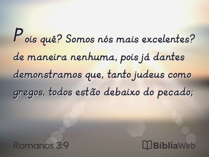 Romanos 3:9 em imagem para compartilhar