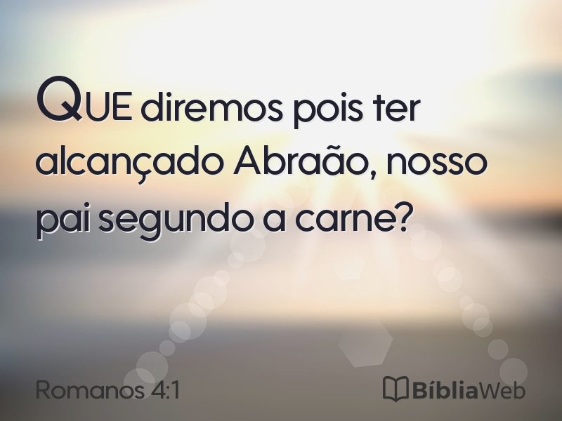 Romanos 4:1 em imagem para compartilhar