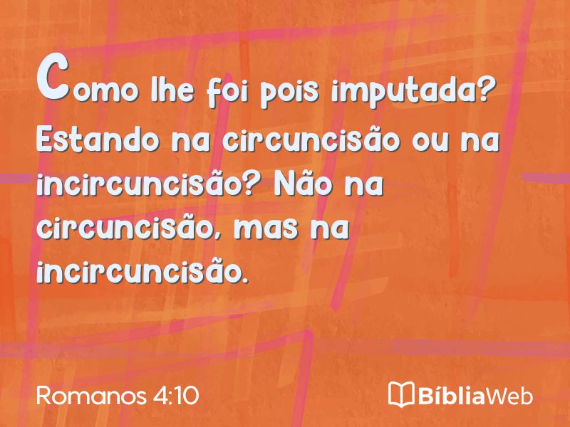 Romanos 4:10 em imagem para compartilhar