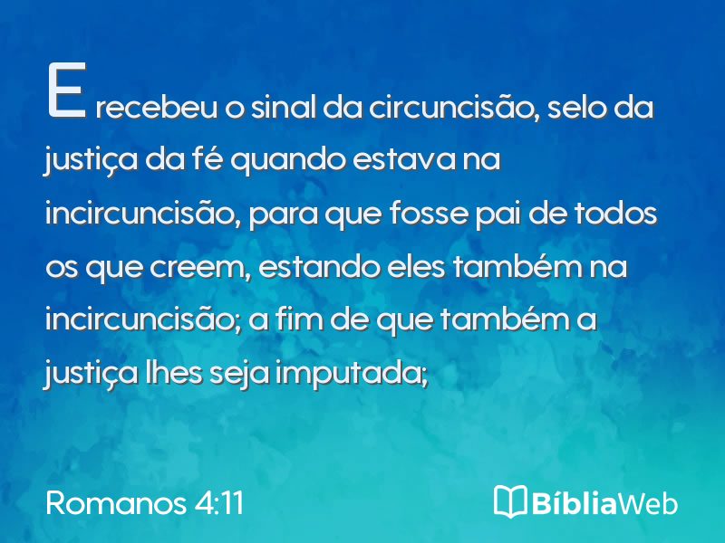 Romanos 4:11 em imagem para compartilhar