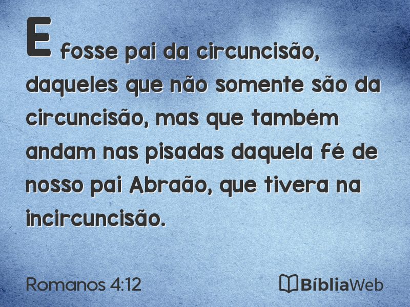 Romanos 4:12 em imagem para compartilhar