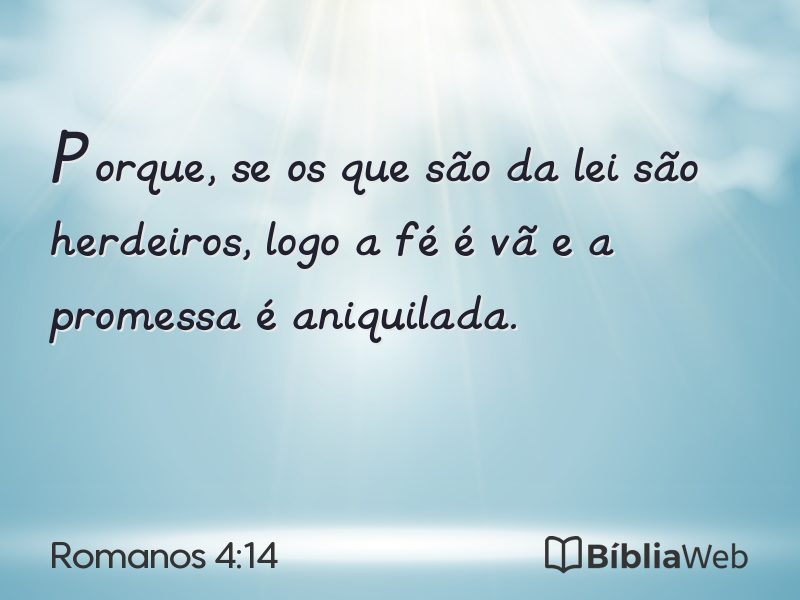Romanos 4:14 em imagem para compartilhar