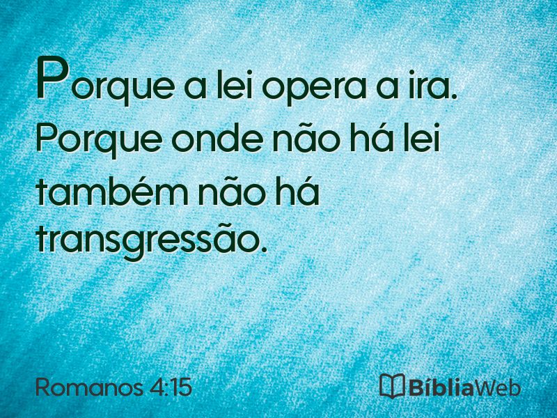 Romanos 4:15 em imagem para compartilhar