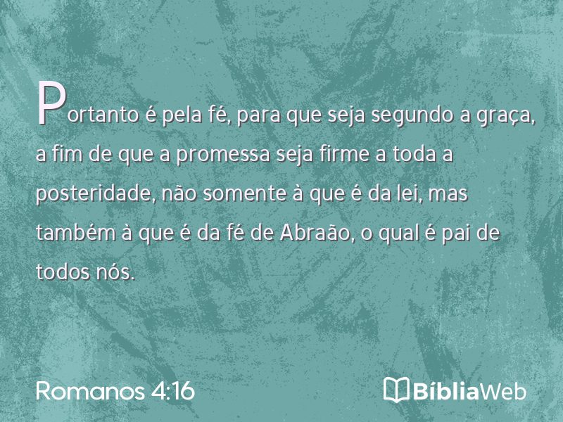 Romanos 4:16 em imagem para compartilhar