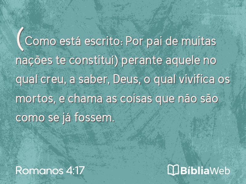 Romanos 4:17 em imagem para compartilhar