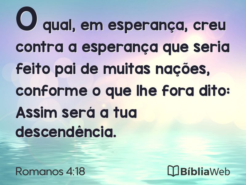 Romanos 4:18 em imagem para compartilhar