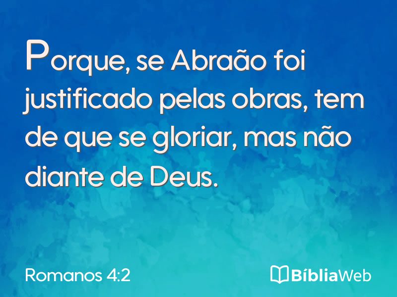 Romanos 4:2 em imagem para compartilhar