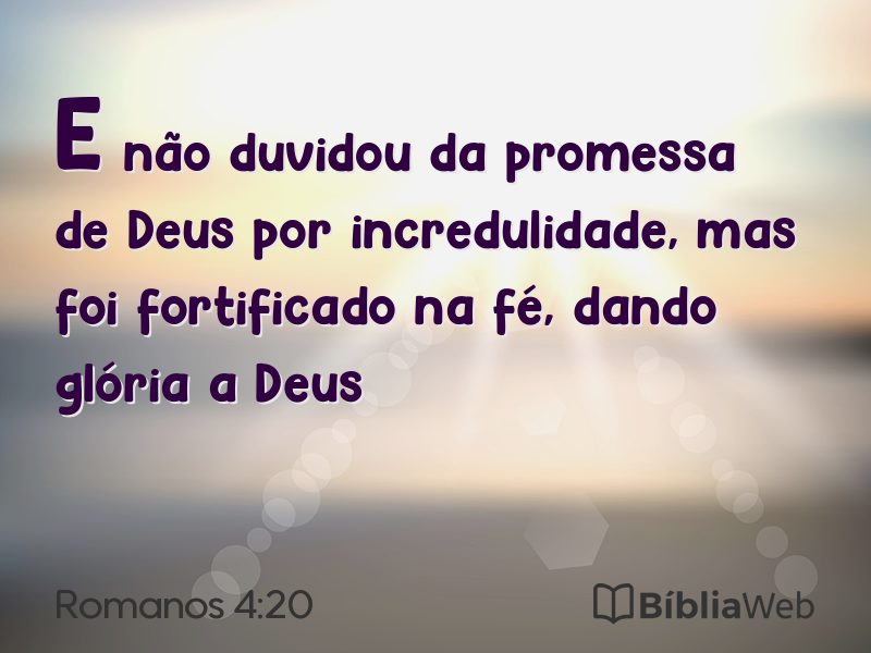 Romanos 4:20 em imagem para compartilhar
