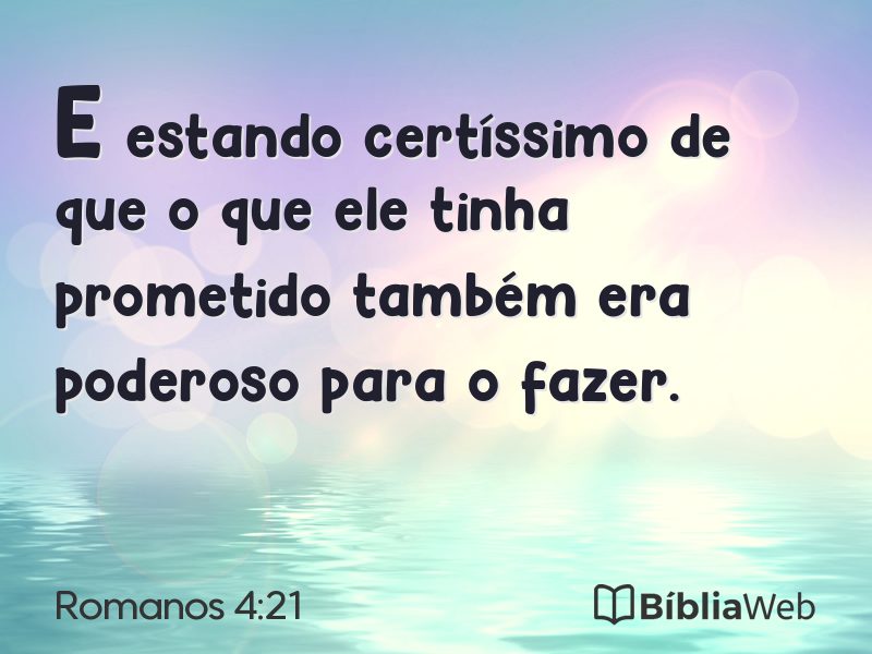 Romanos 4:21 em imagem para compartilhar