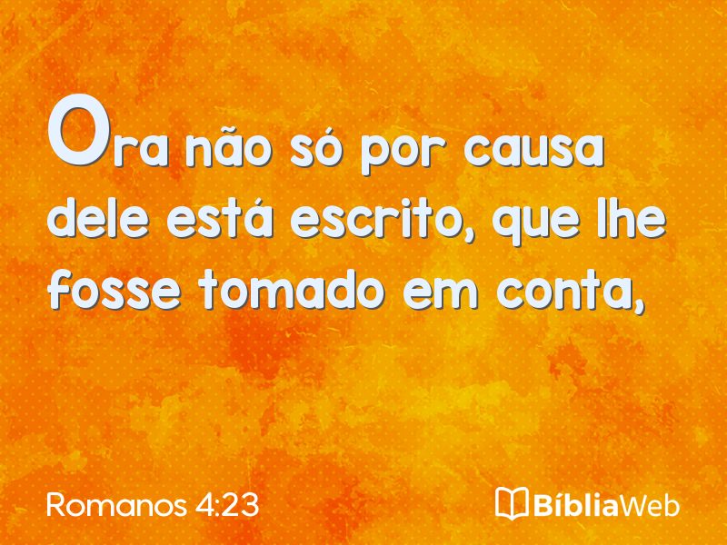 Romanos 4:23 em imagem para compartilhar