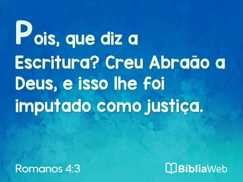 Romanos 4:3 em imagem para compartilhar