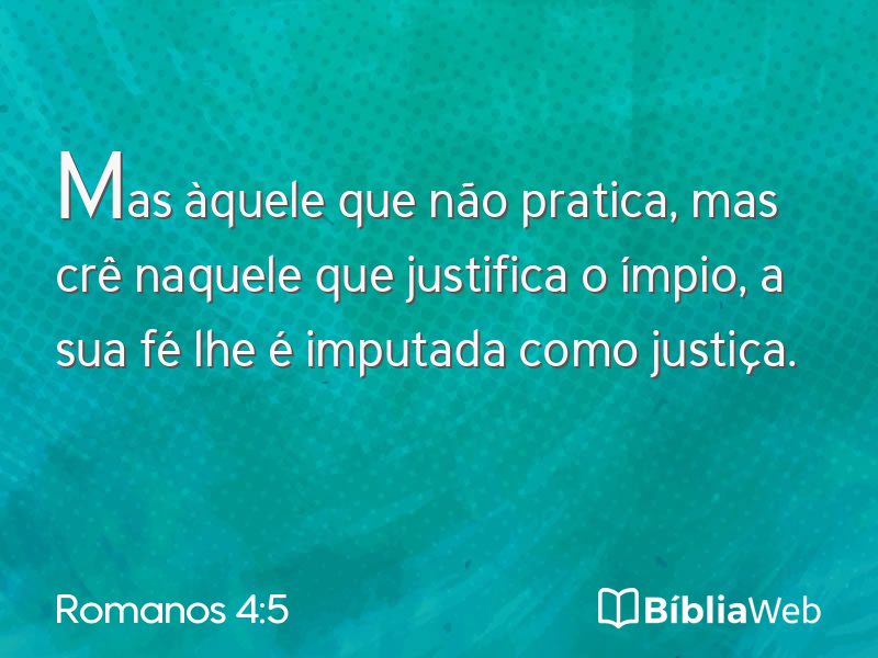 Romanos 4:5 em imagem para compartilhar