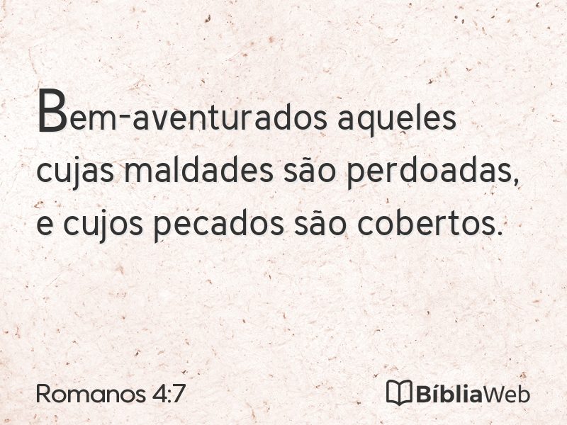 Romanos 4:7 em imagem para compartilhar