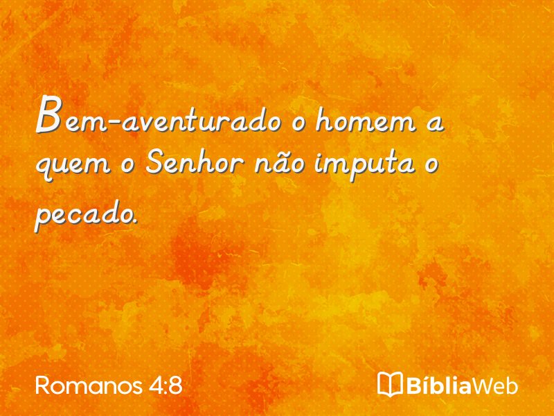 Romanos 4:8 em imagem para compartilhar