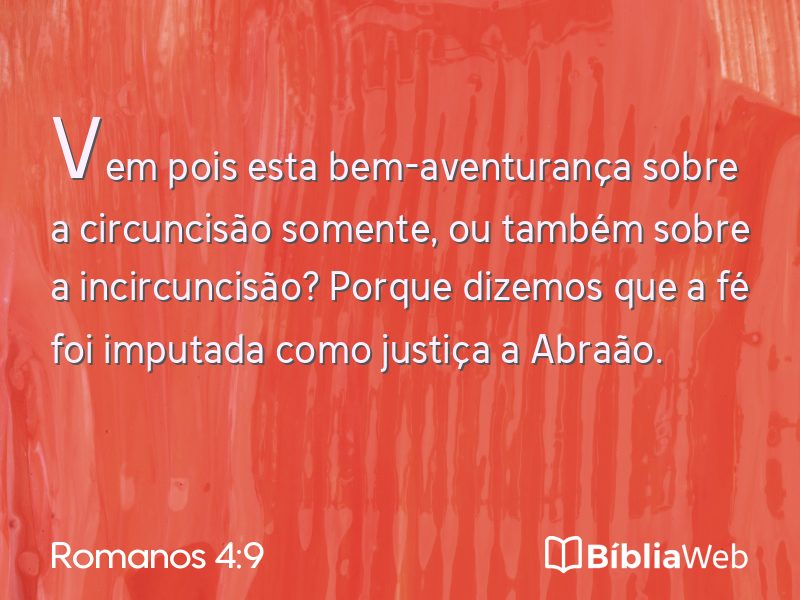Romanos 4:9 em imagem para compartilhar