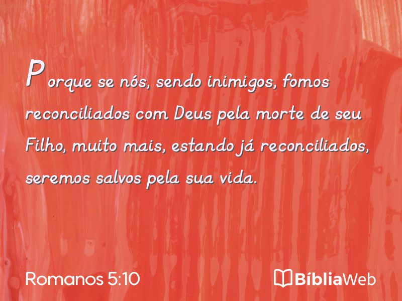 Romanos 5:10 em imagem para compartilhar