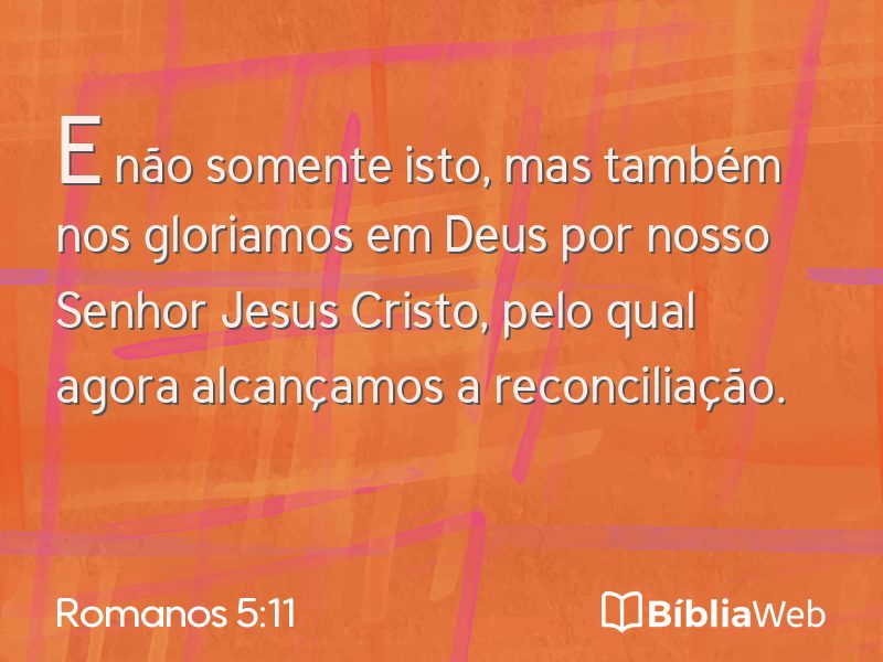 Romanos 5:11 em imagem para compartilhar