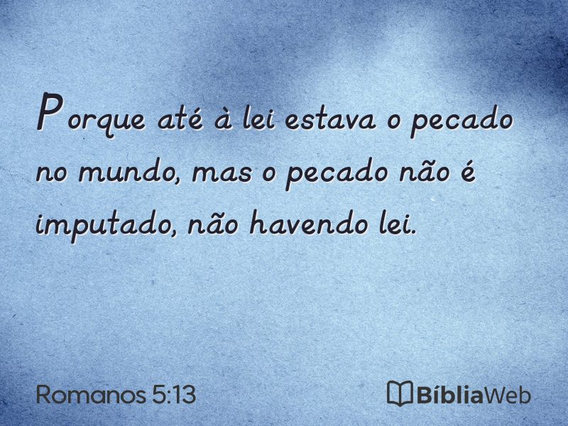 Romanos 5:13 em imagem para compartilhar