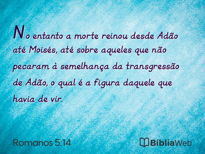 Romanos 5:14 em imagem para compartilhar