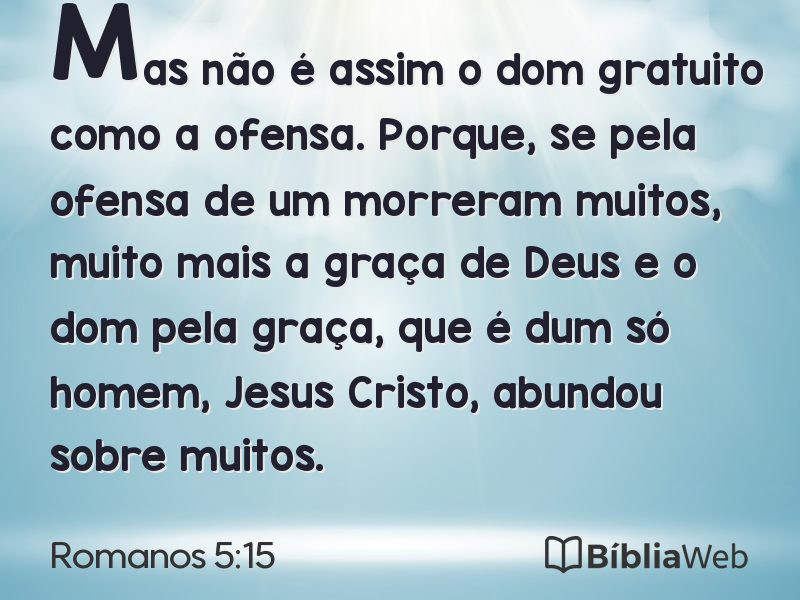 Romanos 5:15 em imagem para compartilhar
