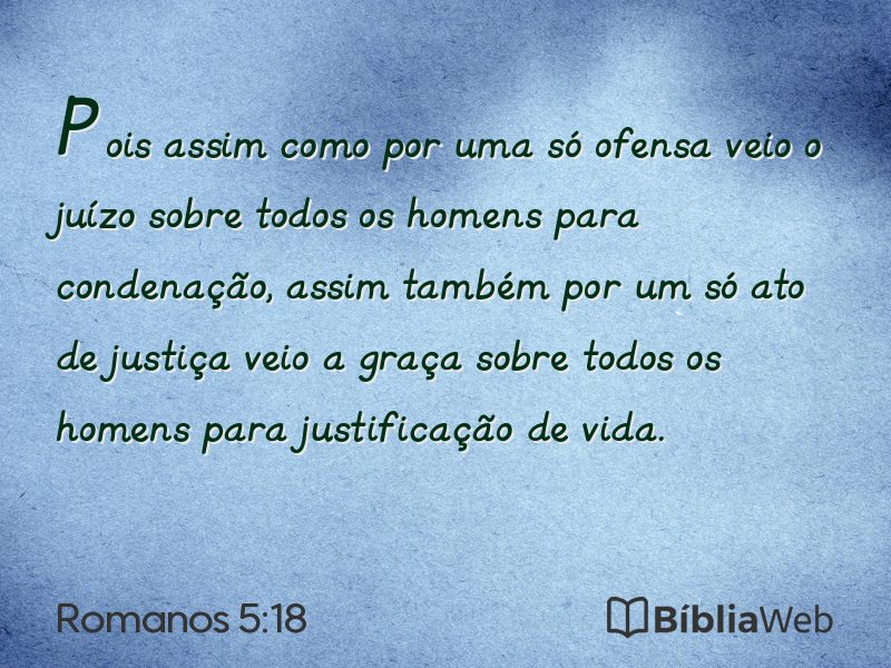 Romanos 5:18 em imagem para compartilhar