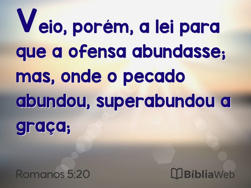Romanos 5:20 em imagem para compartilhar