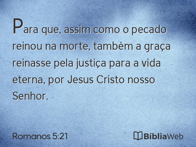 Romanos 5:21 em imagem para compartilhar