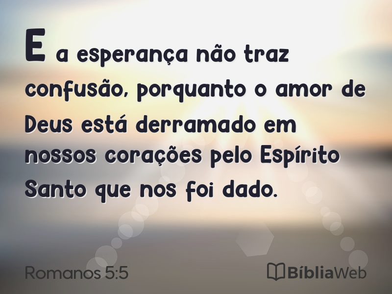 Romanos 5:5 em imagem para compartilhar
