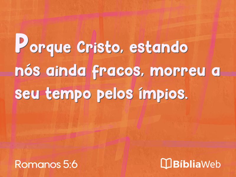 Romanos 5:6 em imagem para compartilhar
