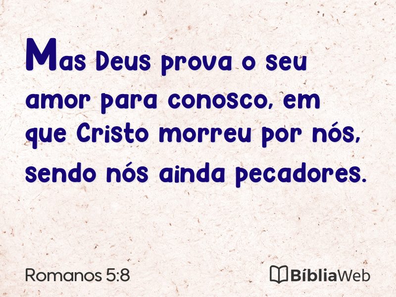 Romanos 5:8 em imagem para compartilhar
