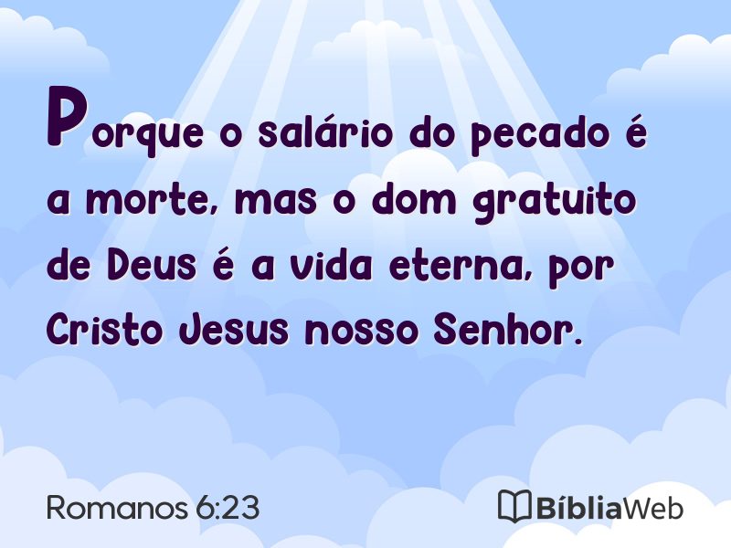 Romanos 6:23 em imagem para compartilhar