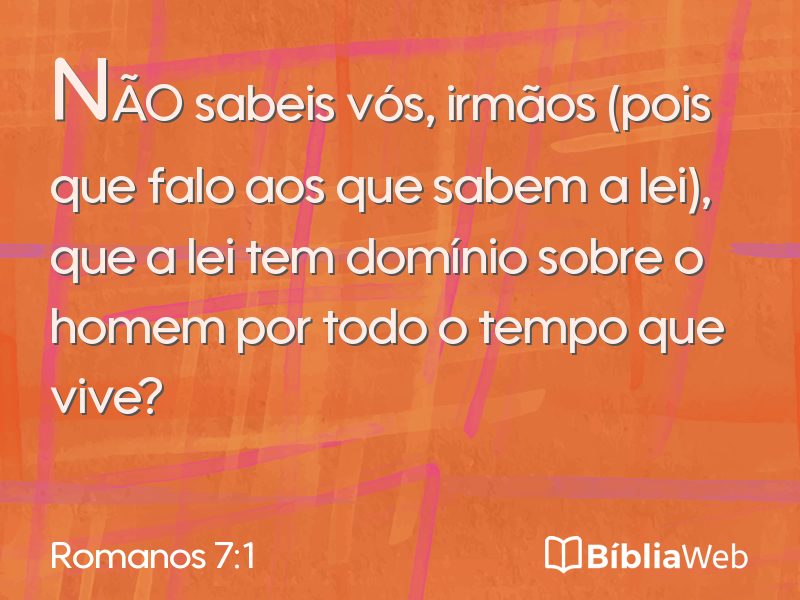 Romanos 7:1 em imagem para compartilhar