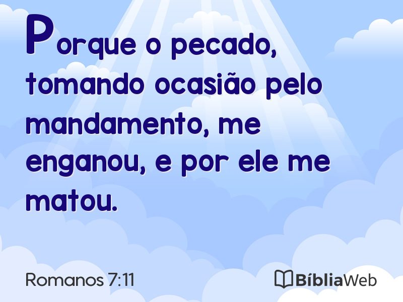 Romanos 7:11 em imagem para compartilhar