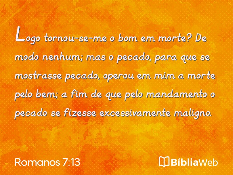 Romanos 7:13 em imagem para compartilhar