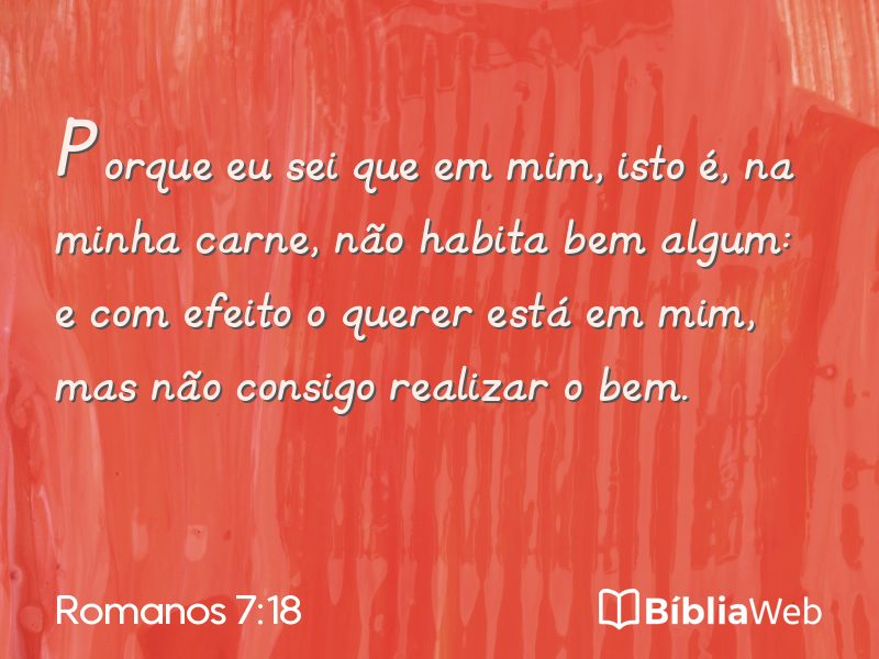 Romanos 7:18 em imagem para compartilhar