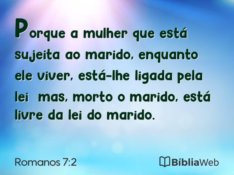 Romanos 7:2 em imagem para compartilhar