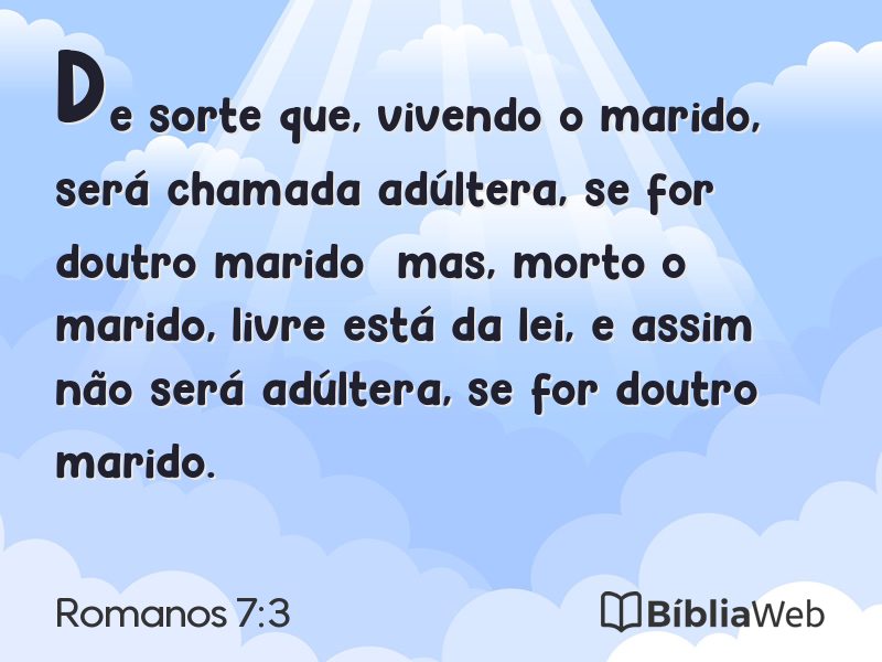 Romanos 7:3 em imagem para compartilhar