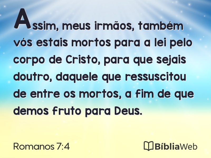 Romanos 7:4 em imagem para compartilhar