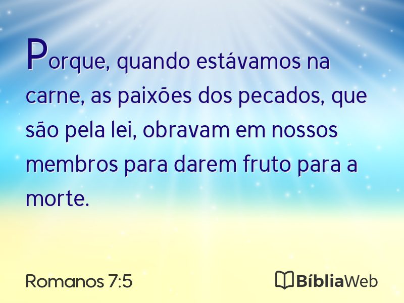 Romanos 7:5 em imagem para compartilhar