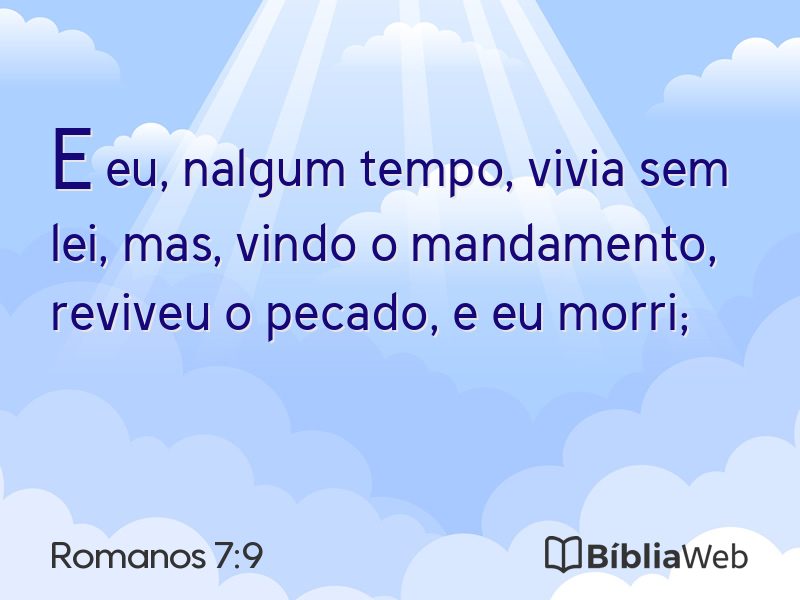 Romanos 7:9 em imagem para compartilhar