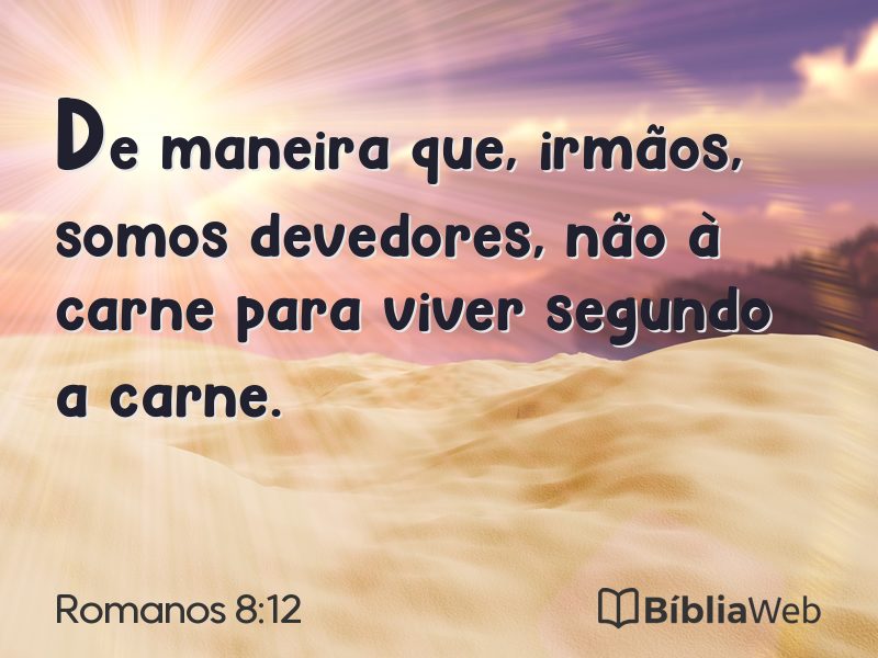 Romanos 8:12 em imagem para compartilhar