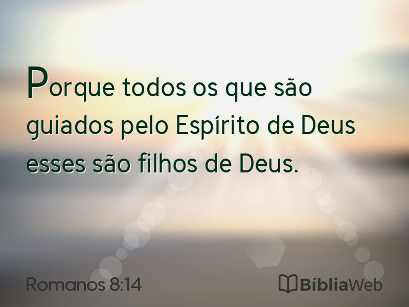 Romanos 8:14 em imagem para compartilhar