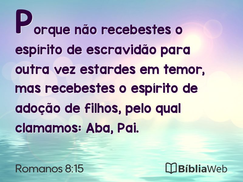 Romanos 8:15 em imagem para compartilhar