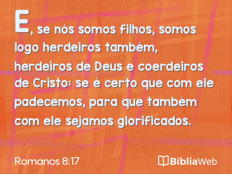 Romanos 8:17 em imagem para compartilhar