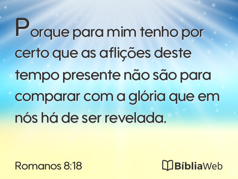Romanos 8:18 em imagem para compartilhar