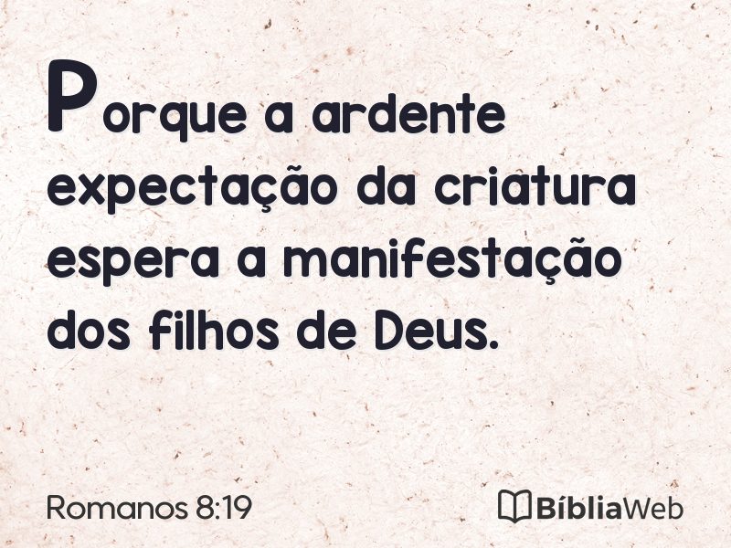 Romanos 8:19 em imagem para compartilhar