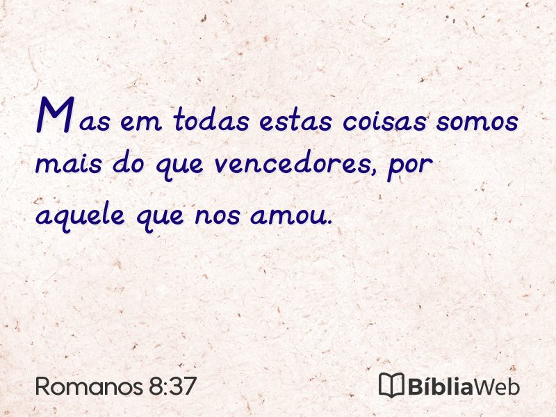 Romanos 8:37 em imagem para compartilhar
